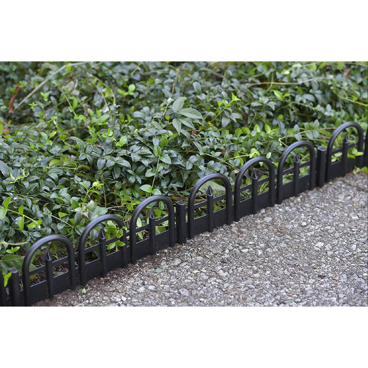 Gushante 360115C6 Wrought IronLook Fence Garden Border NoDig